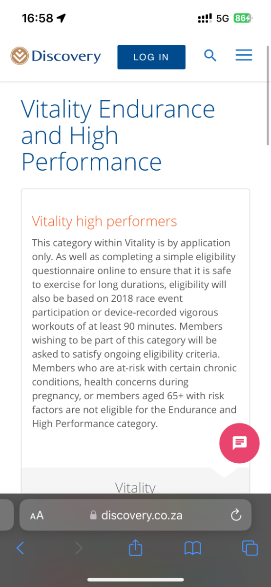 Discovery Vitality weekly goal cap Page 4 Training, Health
